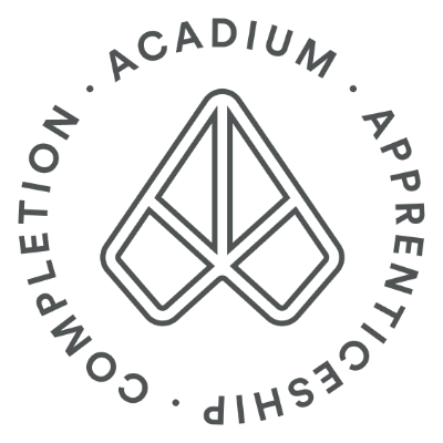Copywriter Robert Lowton has been awarded 4 Acadium badges (pictured) following his completion of 4 ofAcadium's marketing apprenticeships.