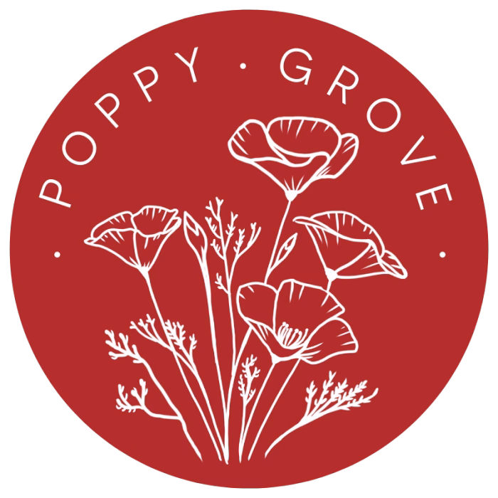 Copywriter Robert Lowton worked closely with Californian coach Lisa Avila of Poppy Grove (logo pictured), where he helped her with website copywriting, SEO blogging, email copywriting, funnel creation, landing page copywriting, ebook copywriting, and more.
