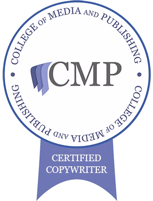 This copywriting certification indicates freelance copywriter UK Robert Lowton achieved a Distinction grade on the College of Media and Publishing's Copywriting Course.